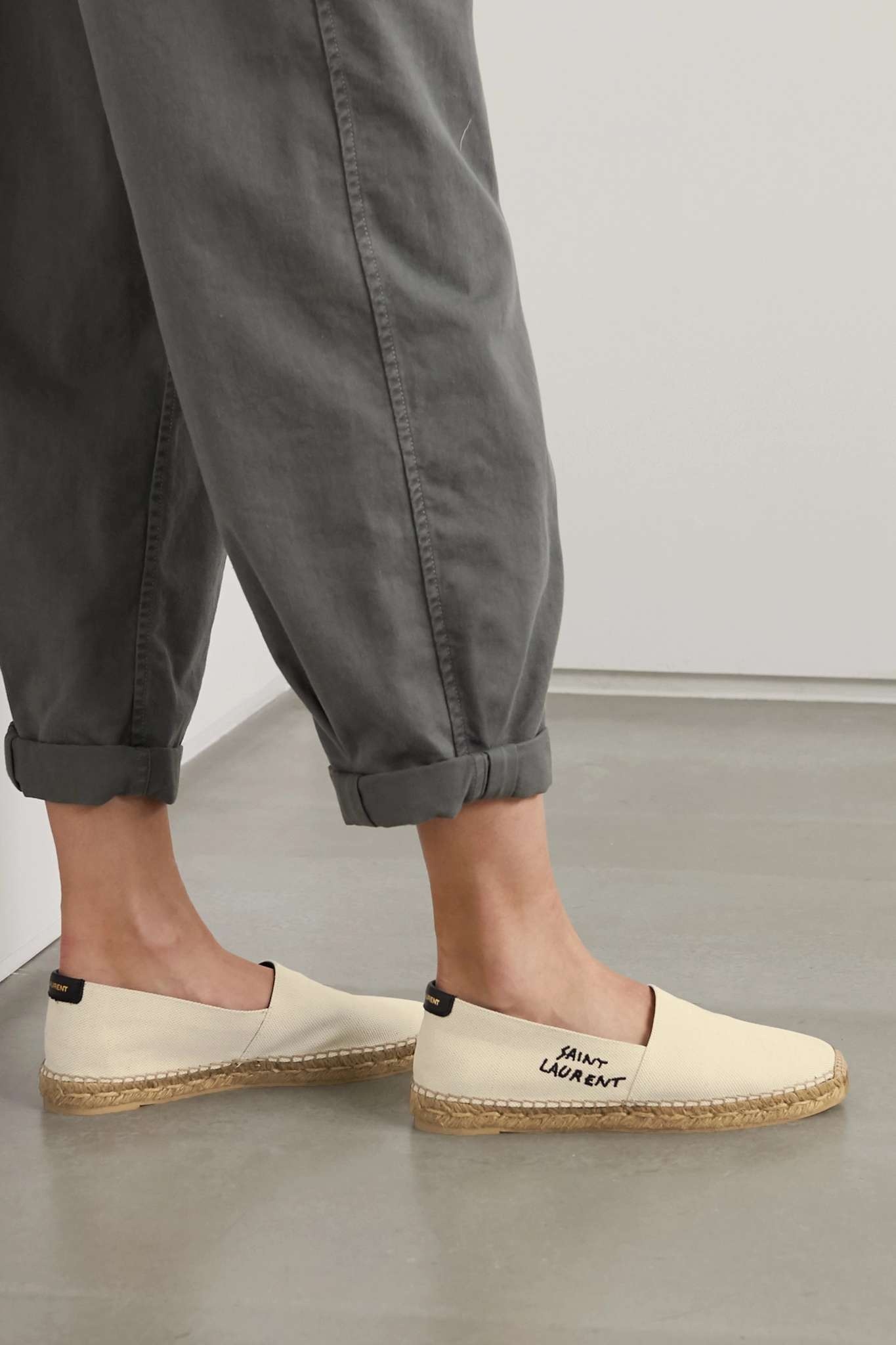 Logo-embroidered canvas espadrilles - 2