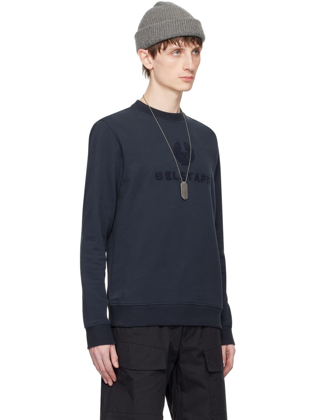 Navy Appliqué Sweatshirt - 2