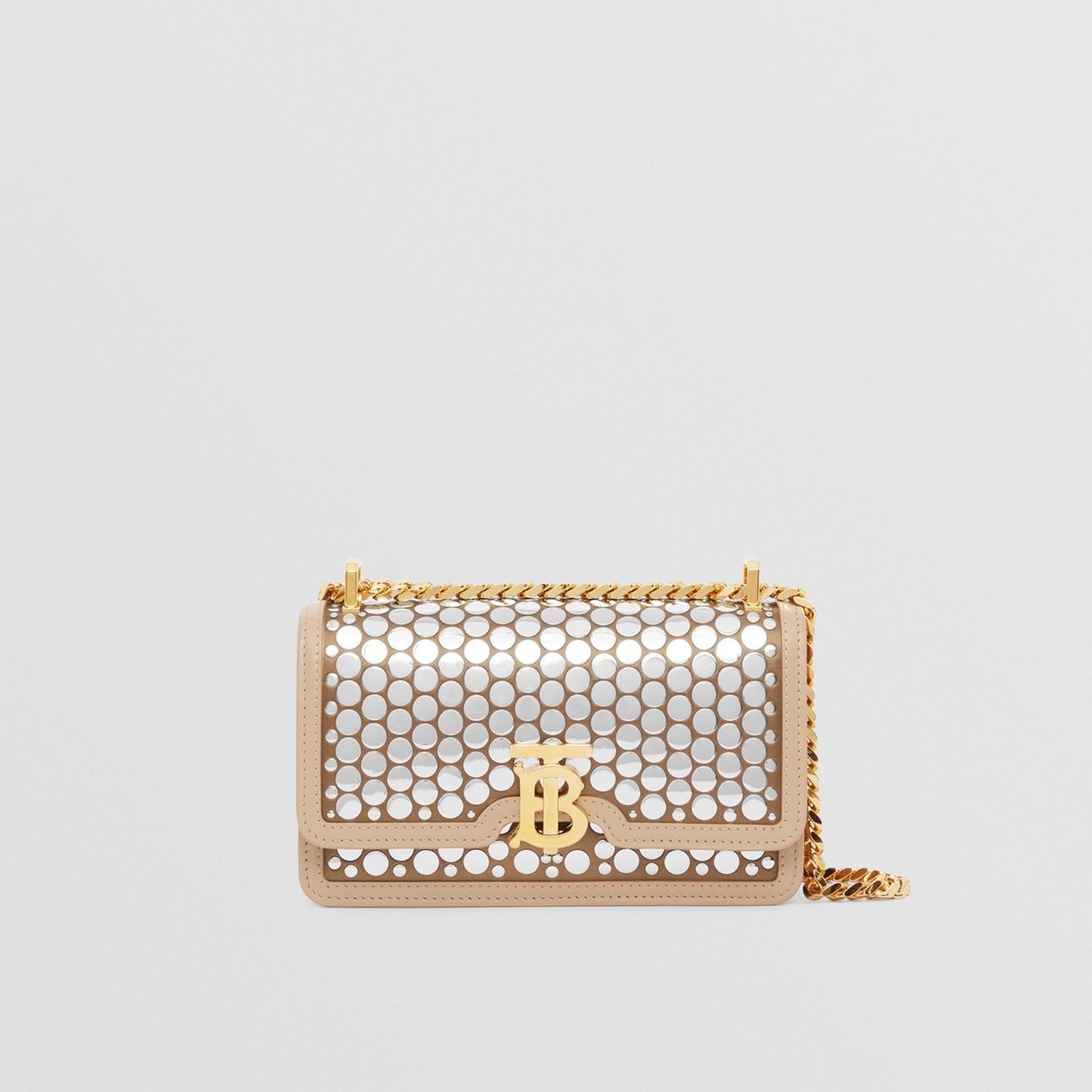 Mini Paillette-embellished Silk Chain TB Bag - 1
