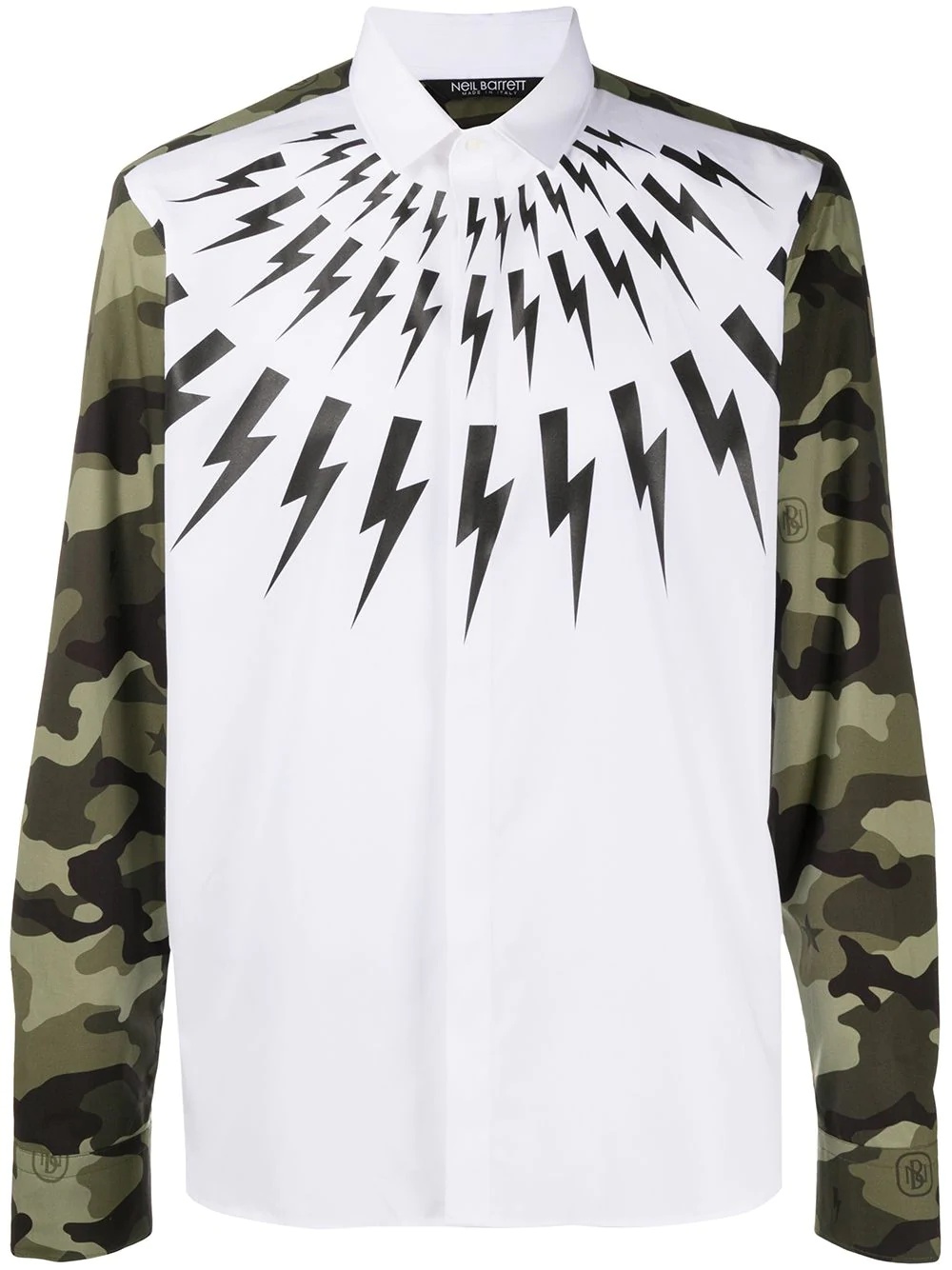 Thunderbold-print camouflage-pattern shirt - 1