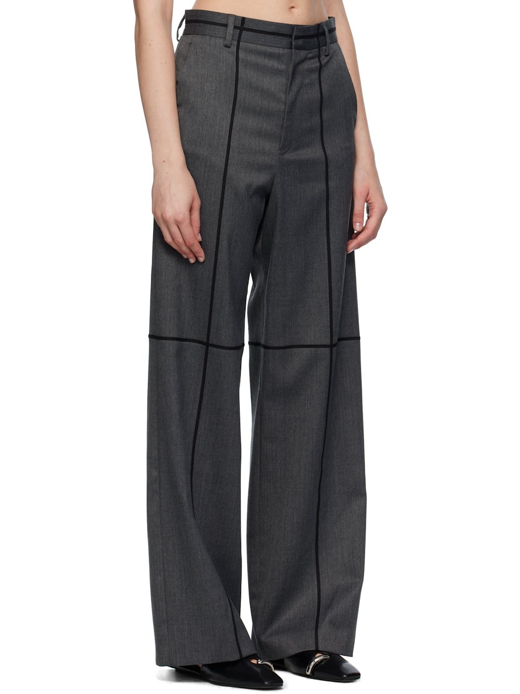 Gray Tailoring Wool Trousers - 2