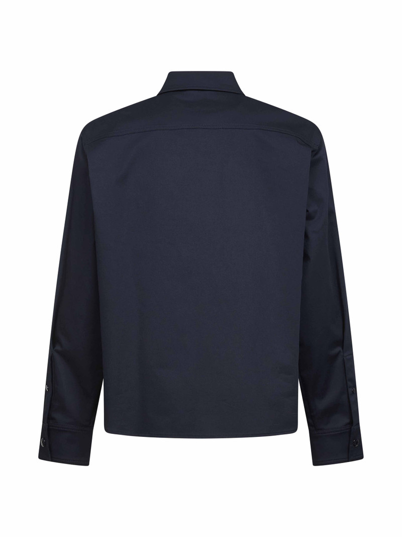 Moncler Blue stretch cotton gabardine shirt jacket outlook