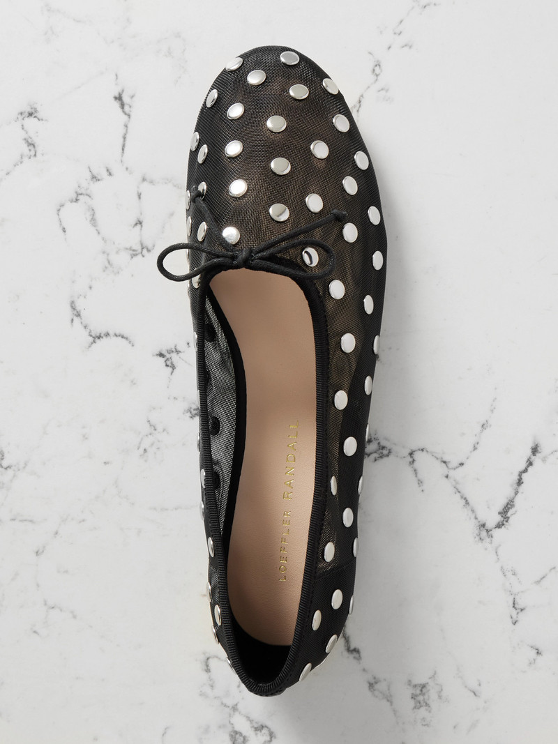 Landon Studded Mesh Ballet Flats 5