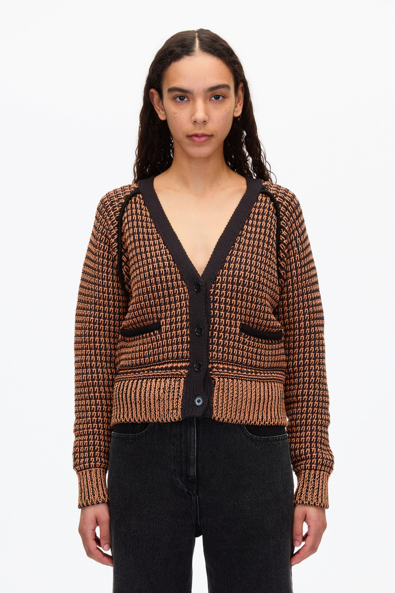 3.1 Phillip Lim Bi-Color Cropped Cardigan outlook
