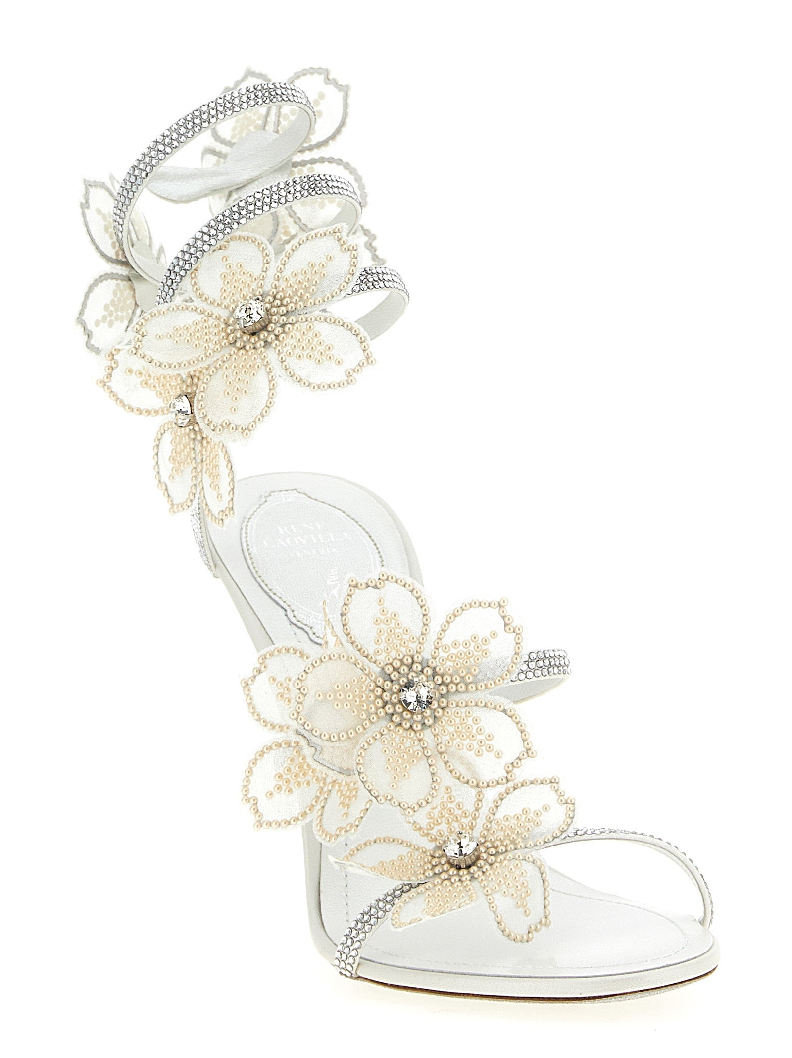 Peach Flower Sandals White - 2