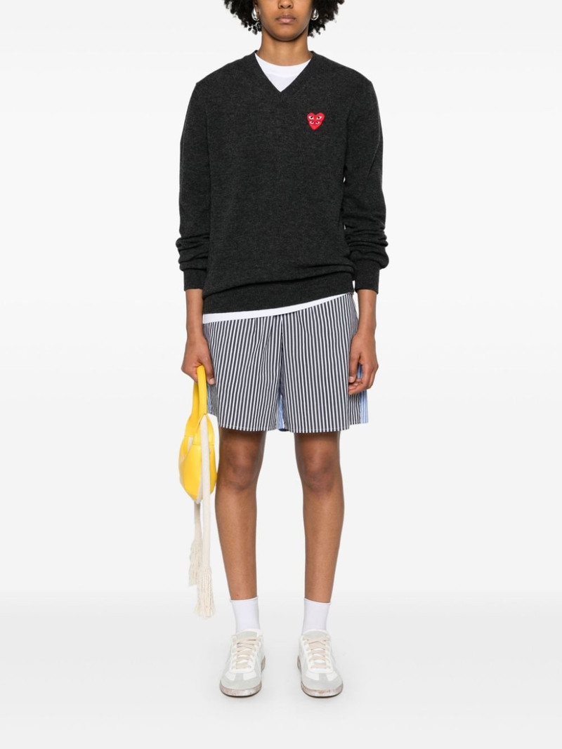 Comme des Garçons PLAY heart-patch wool jumper outlook