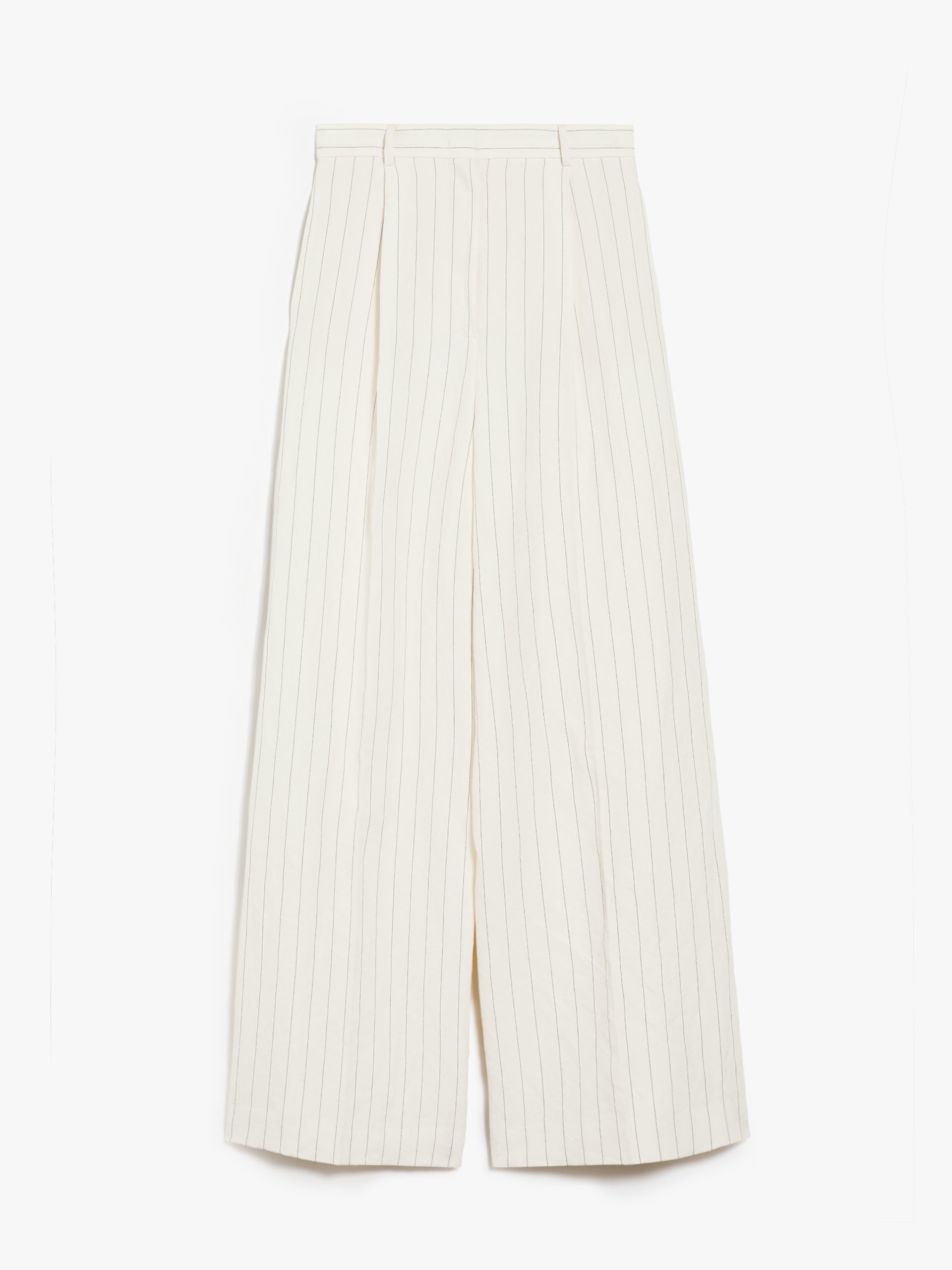GIULIVA Pinstriped canvas wide trousers - 1
