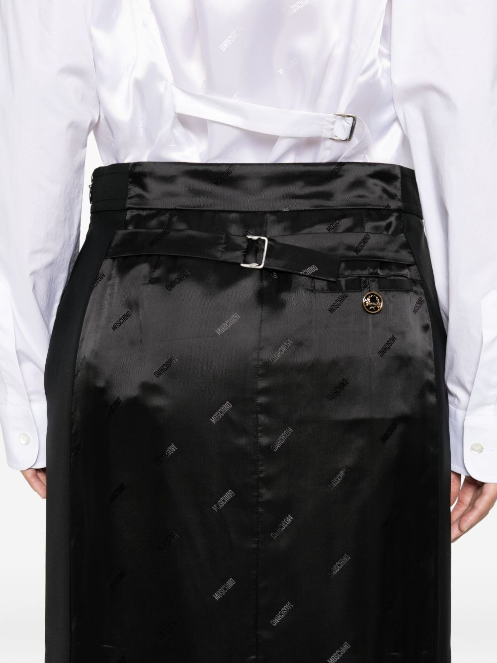 hem lined straight skirt - 5