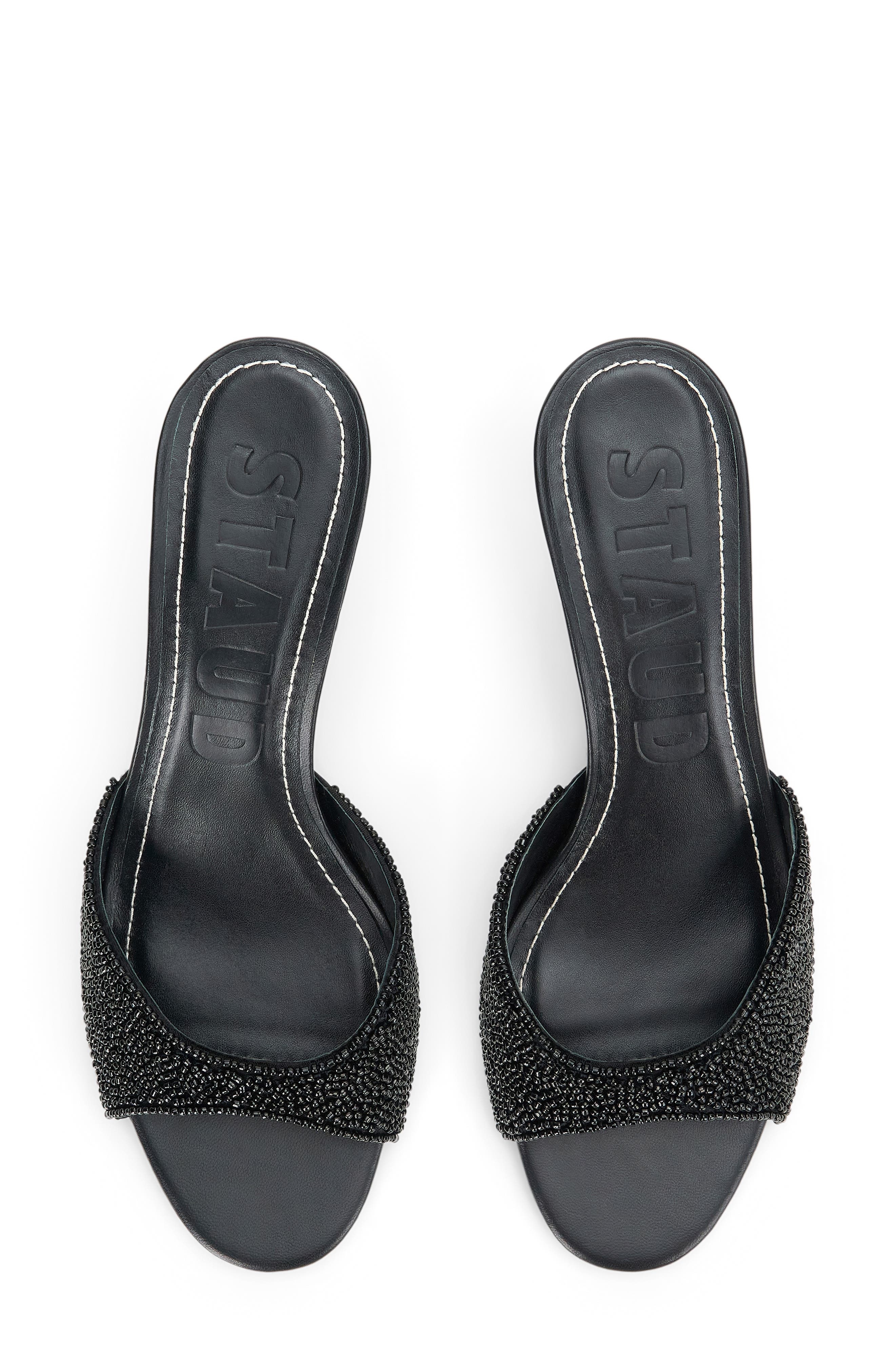 STAUD Brigitte Slide Sandal in Black/black at Nordstrom - 4