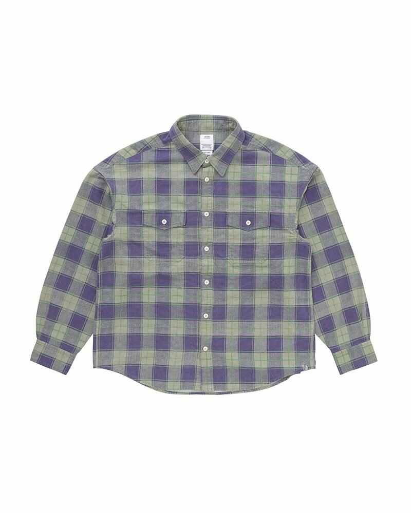 PIONEER KHADI CHECK SHIRT L/S GREEN - 1