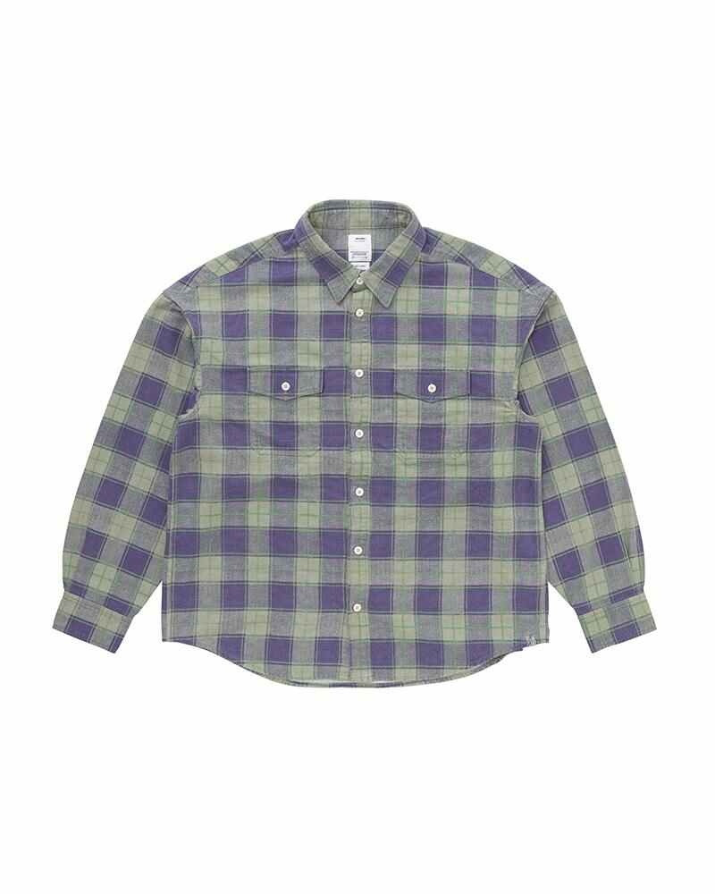 PIONEER KHADI CHECK SHIRT L/S GREEN 1
