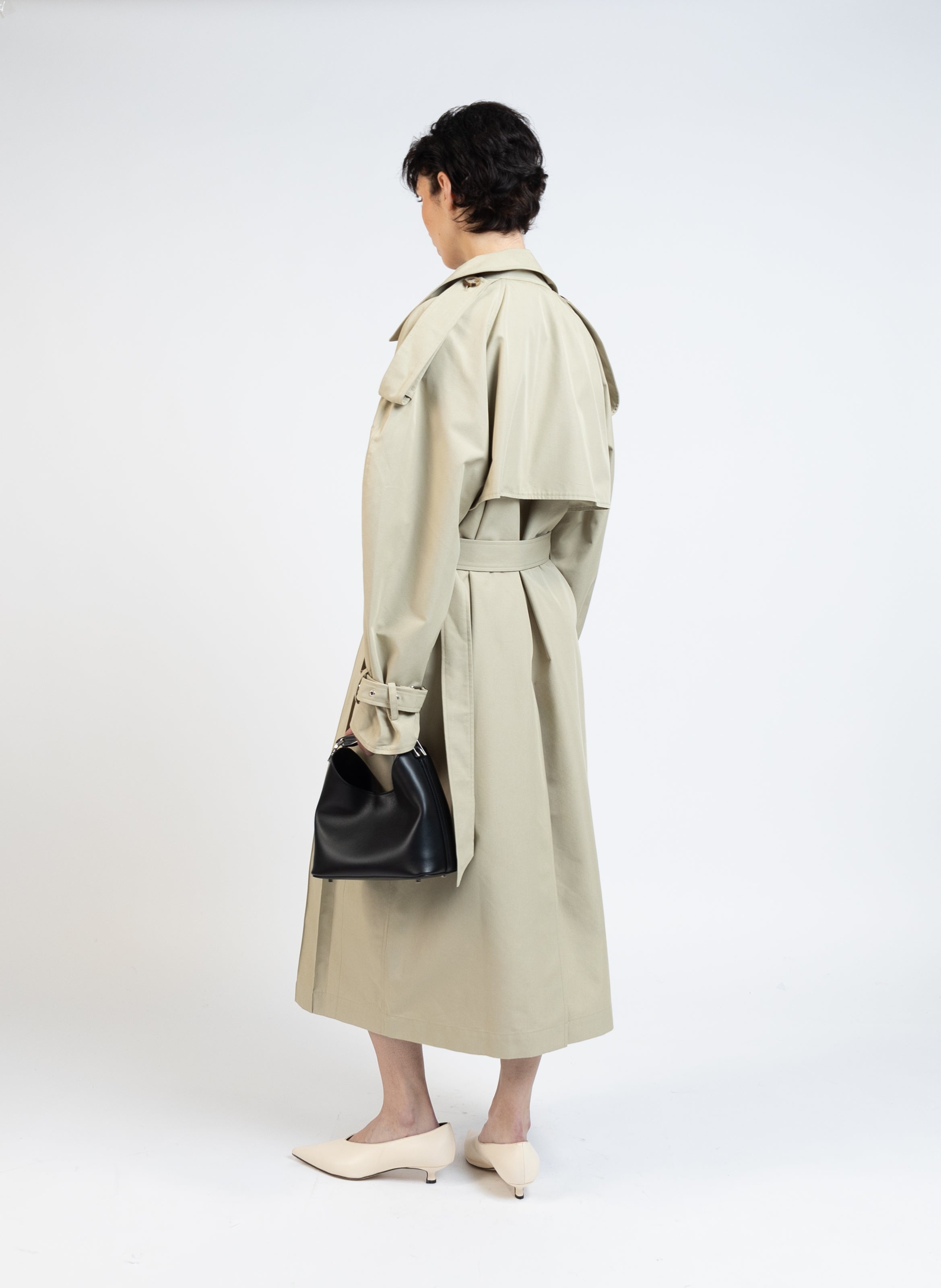 Gabardine Trench Coat/Beige - 4