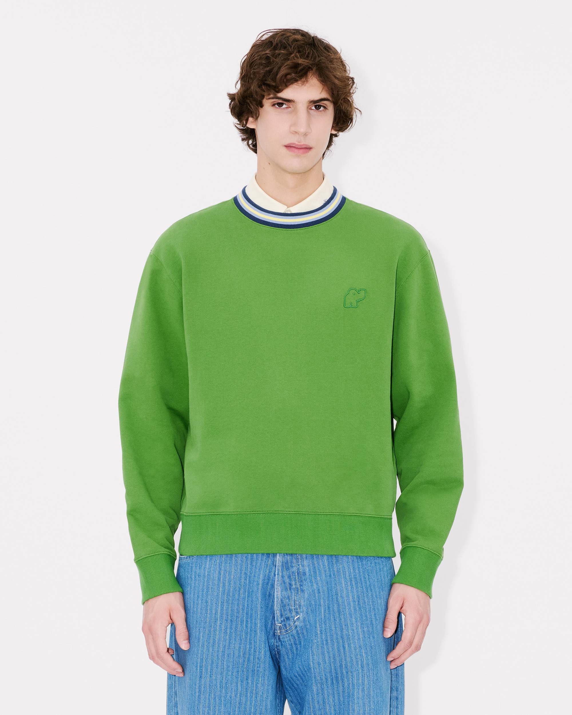 'KENZO Elephant Logo' embroidered sweatshirt in cotton - 3