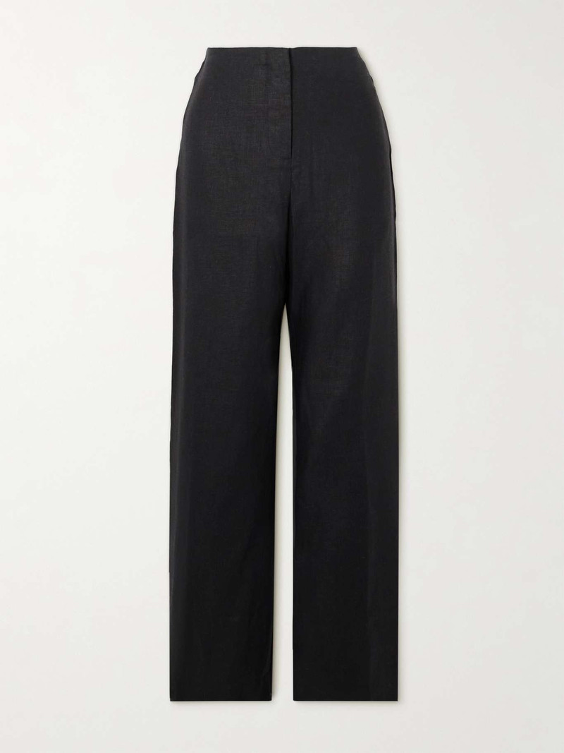 Lya linen wide-leg pants Black 1