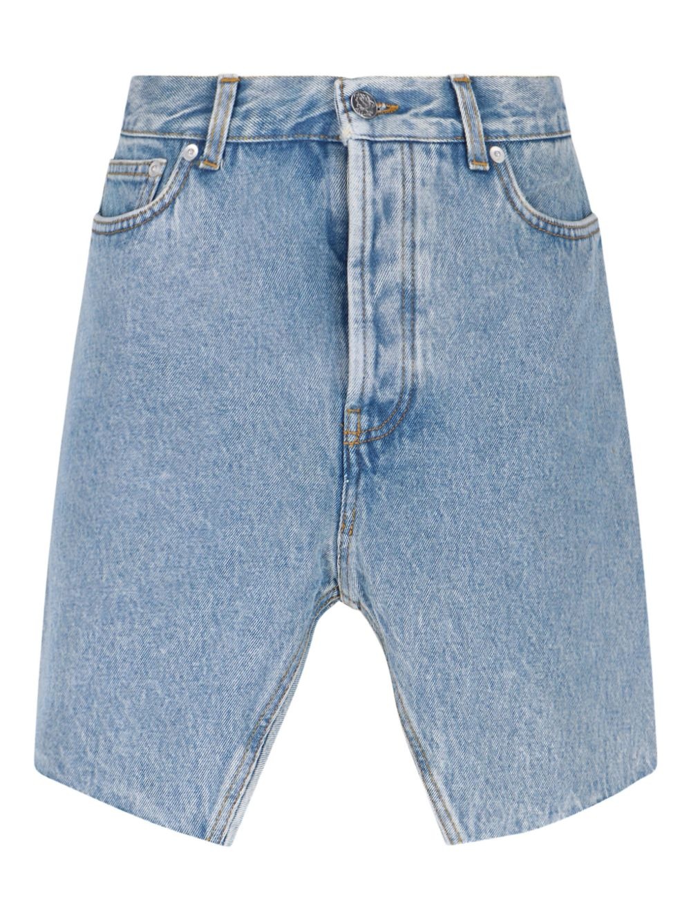 asymmetric denim skirt - 1