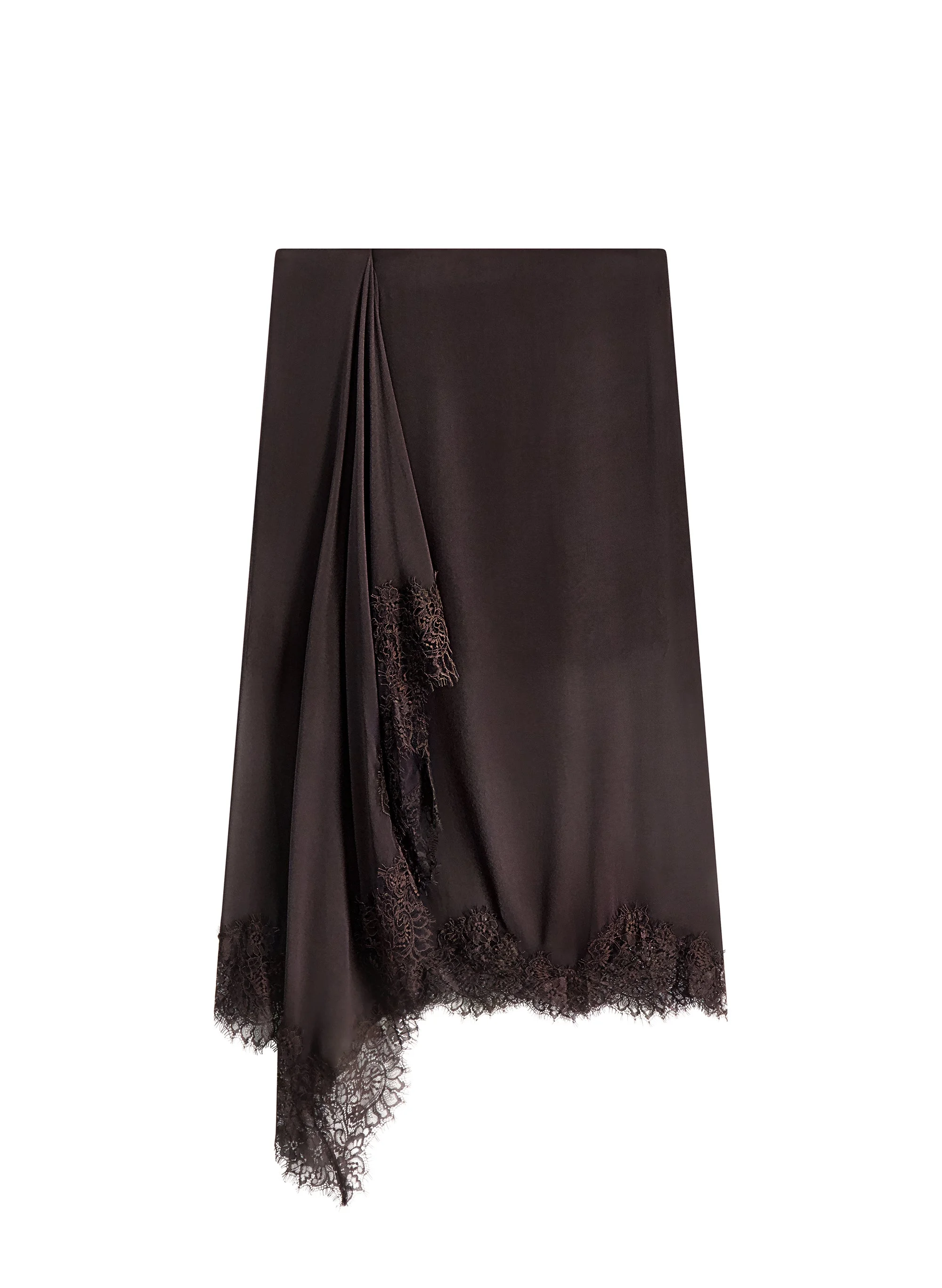 Anais Silk Chiffon and Lace Midi Skirt - 1