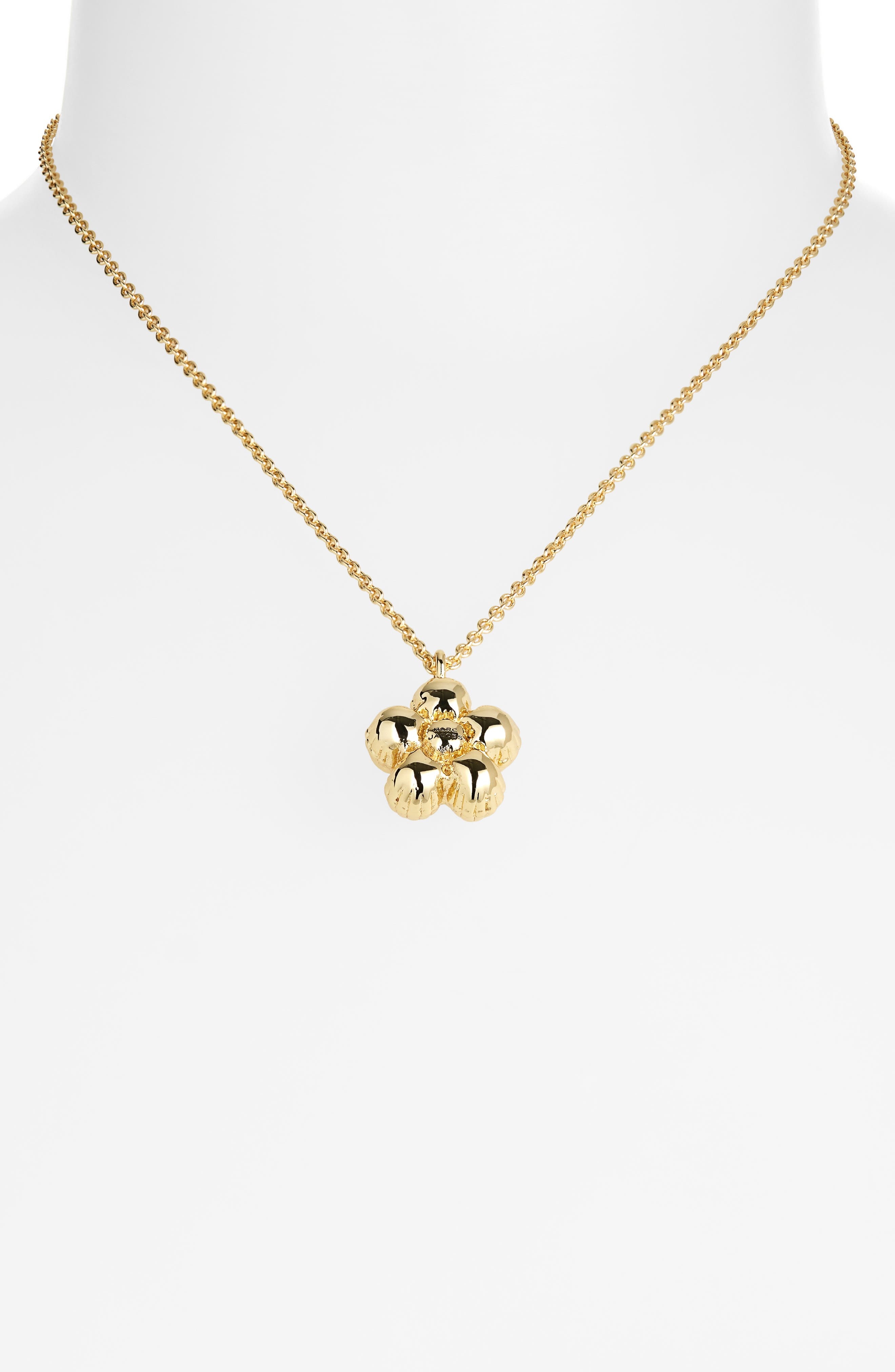 Marc Jacobs Daisy Balloon Pendant Necklace in Light Antique Gold at Nordstrom - 2