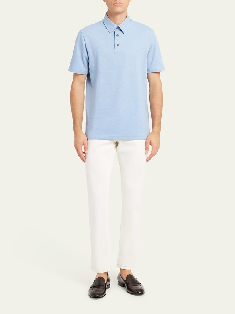 Brioni Men's Jersey Pique Polo Shirt outlook