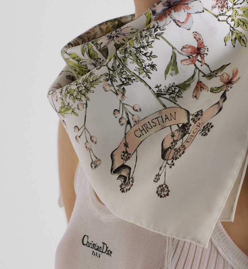 Dior D-Floral 90 Square Scarf outlook