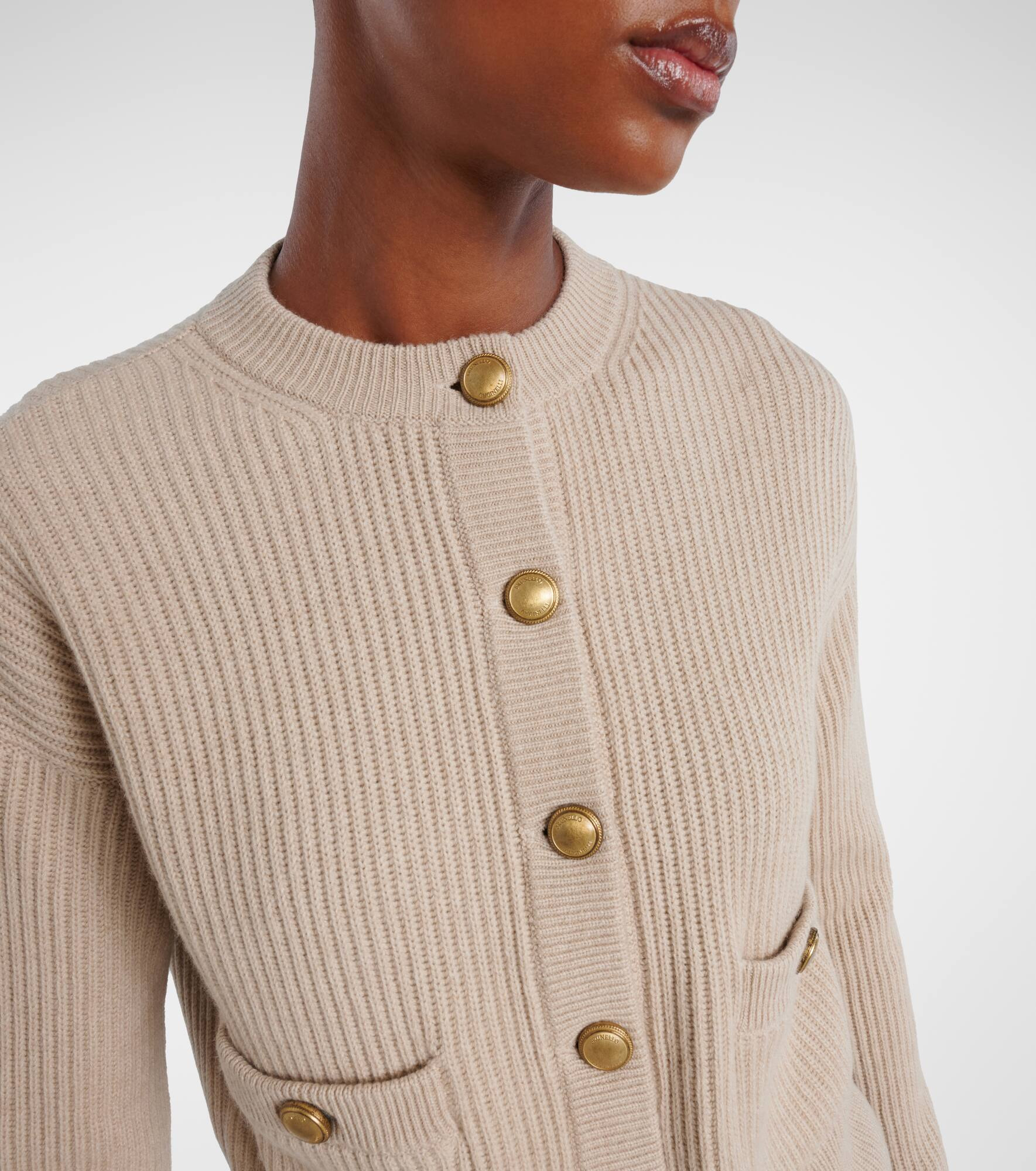 Wool, cashmere, and silk cardigan - 4