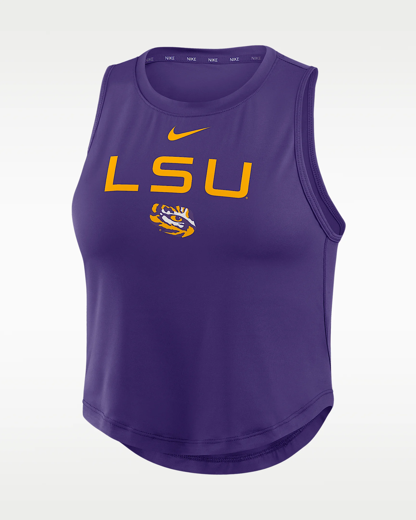 LSU One Women's Nike Dri-Fit Cropped Tank Top - 1
