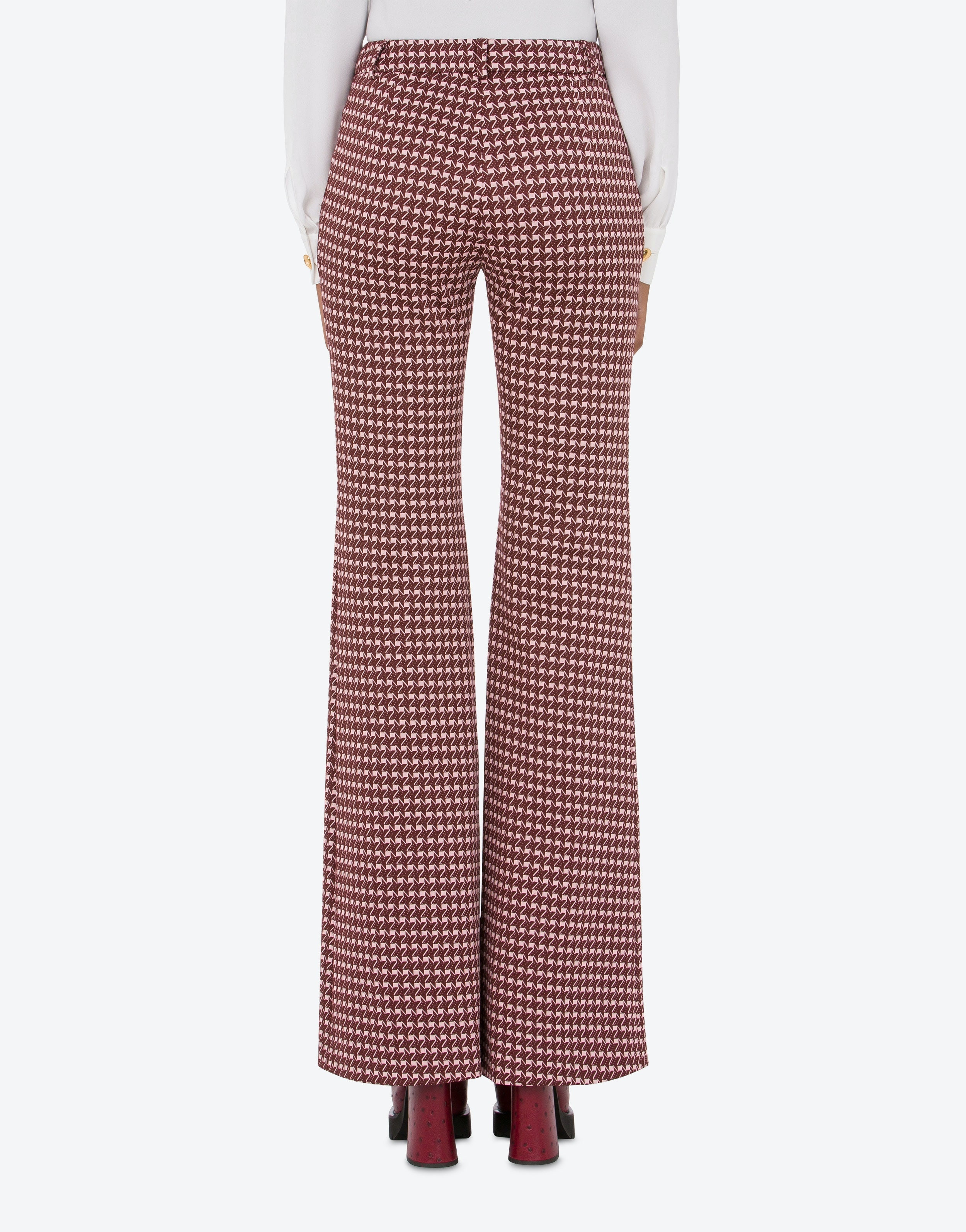 JACQUARD FLARED TROUSERS - 3