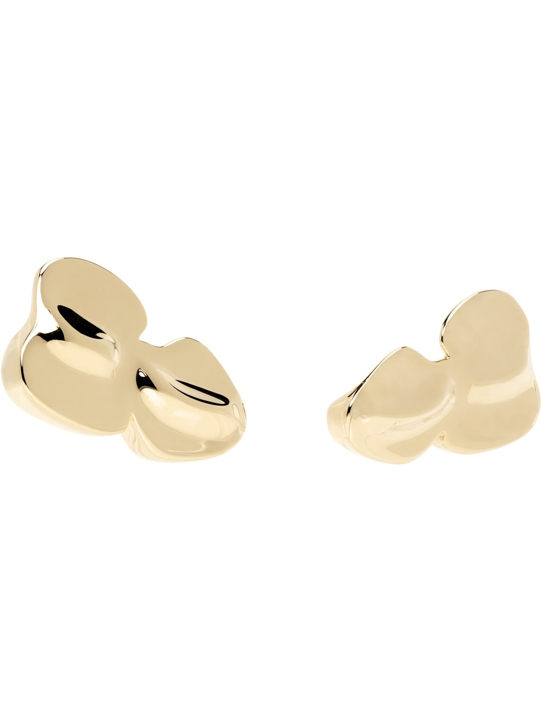 Gold Brass Croco Scale Earrings - 2