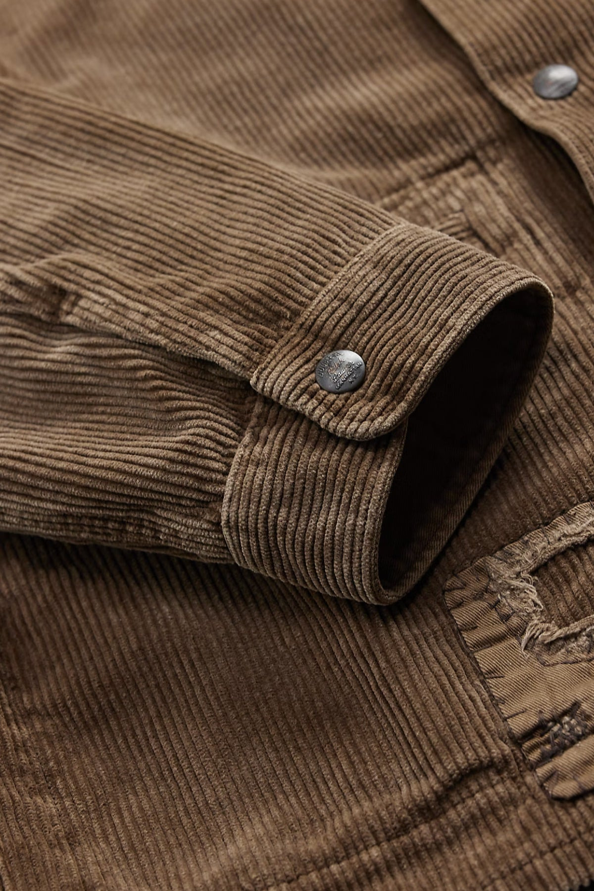 Repaired Corduroy Overshirt - Repaired Brown - 4