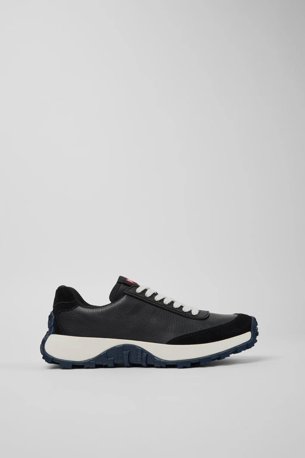 Drift Trail Black Leather Sneakers for Women. - 1