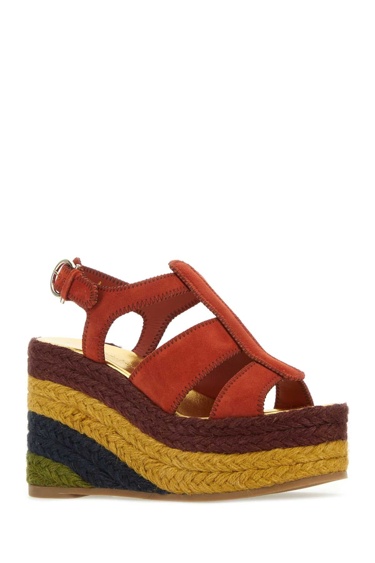 Salvatore Ferragamo Women Brick Suede Renee Wedges - 2