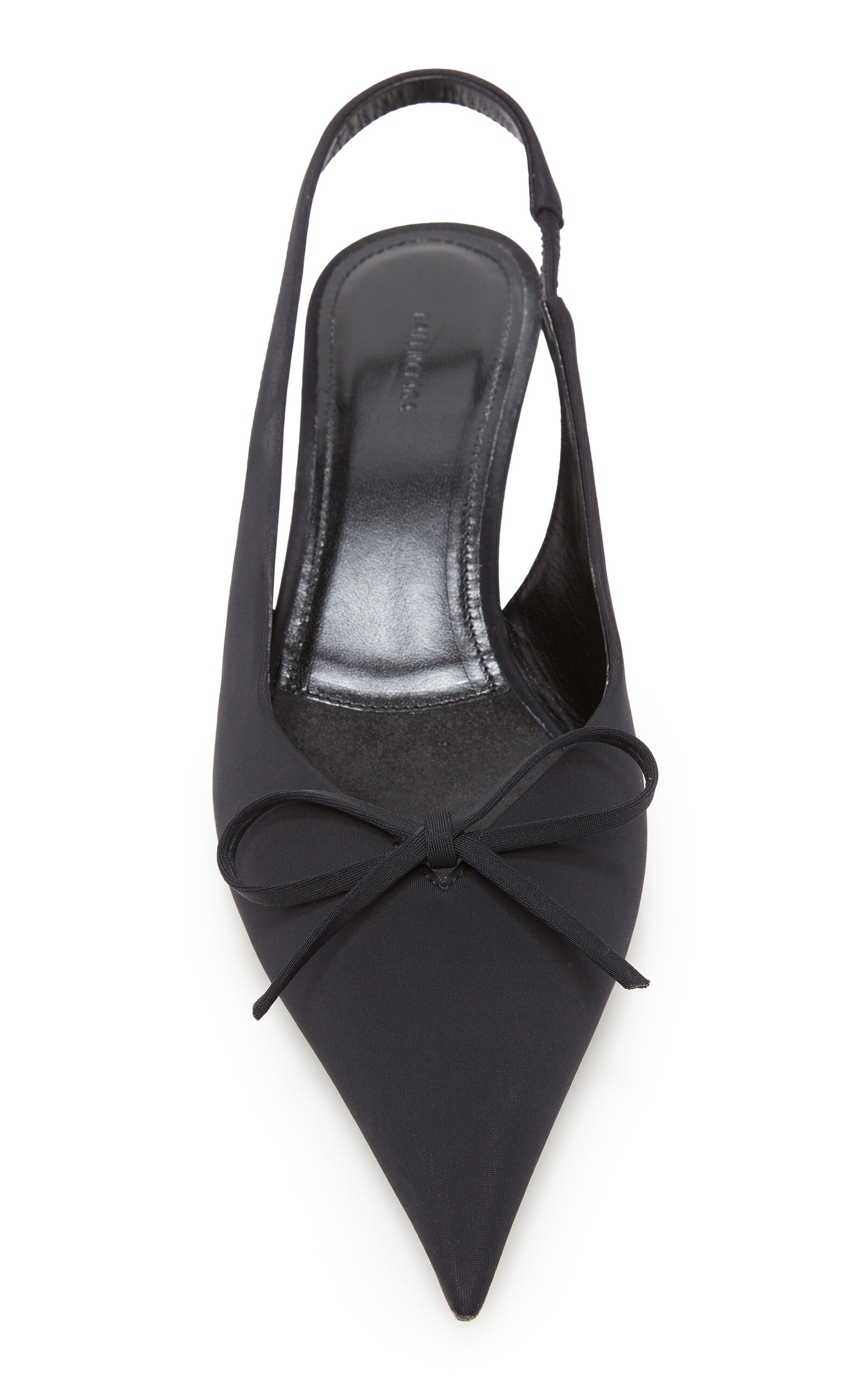 Knife Bow-Detailed Slingback Pumps black - 5