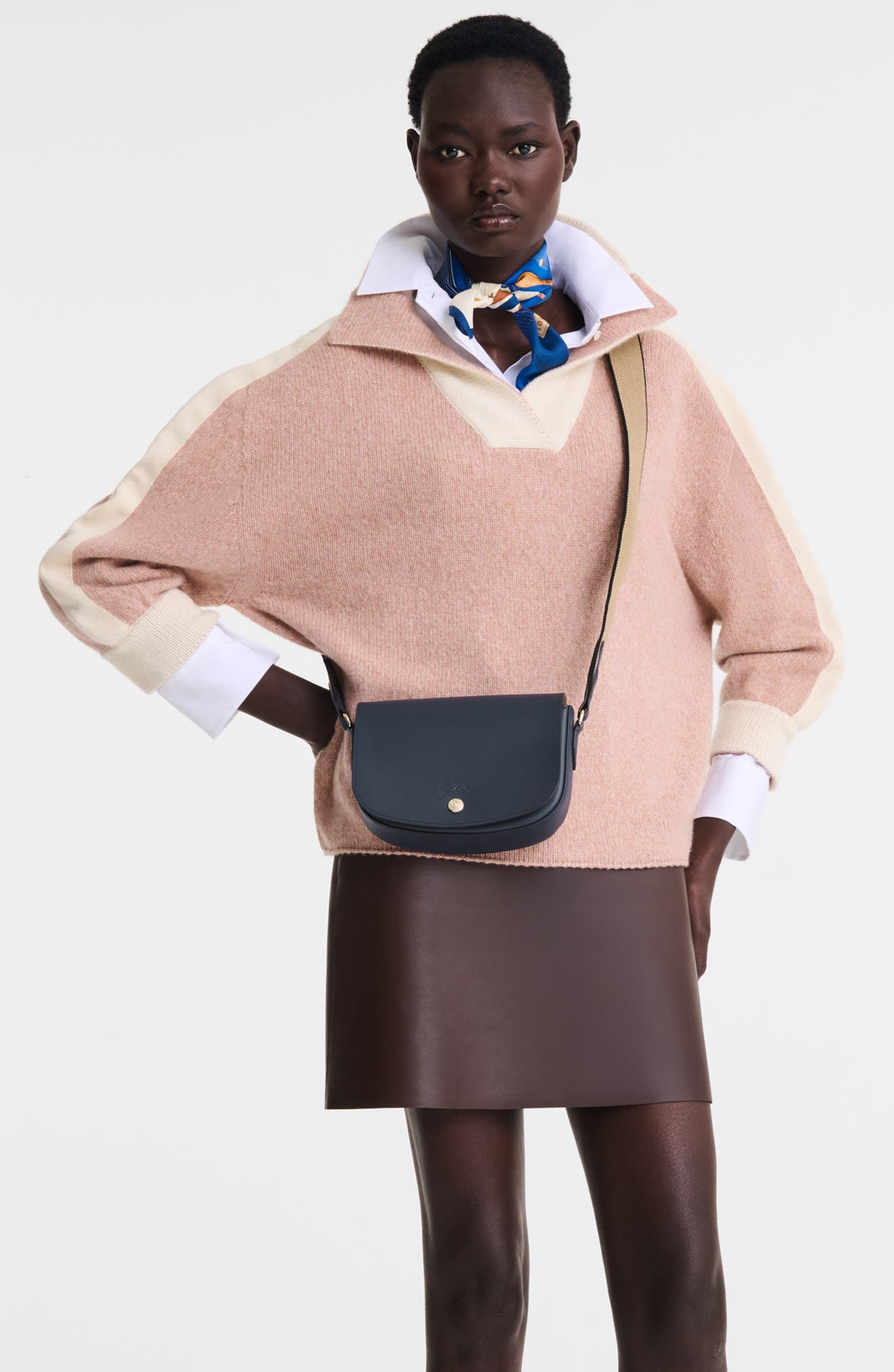 Longchamp Small Épure Leather Crossbody Bag in Navy at Nordstrom - 2