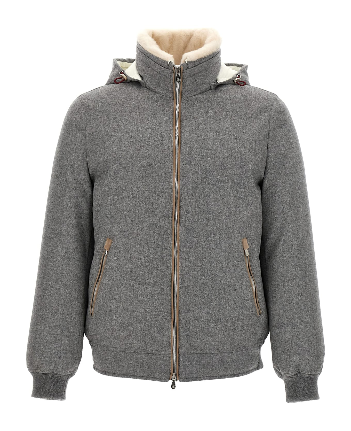 Sherling Neck Bomber Jacket - 1