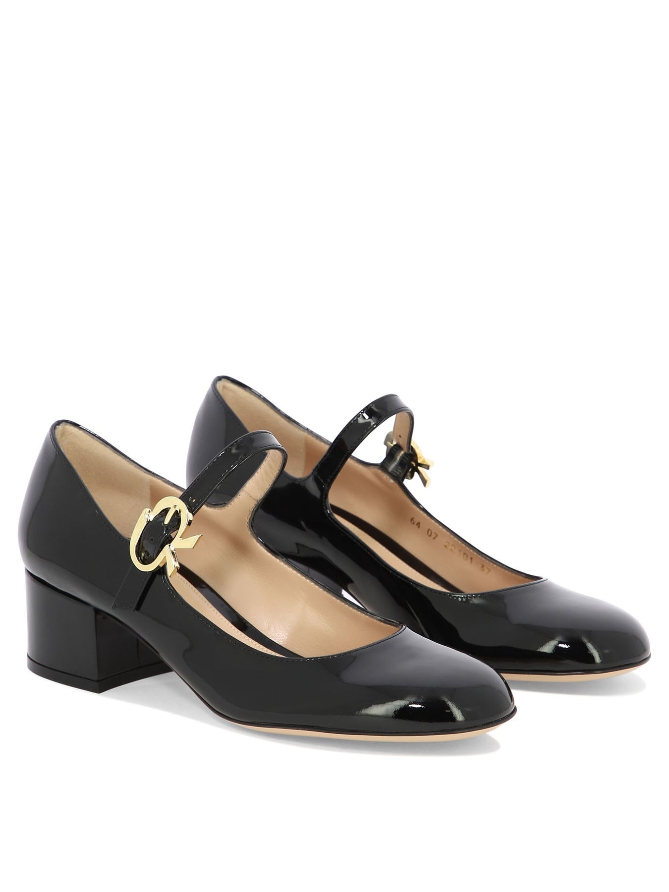 Mary Ribbon Heeled Shoes Black - 2