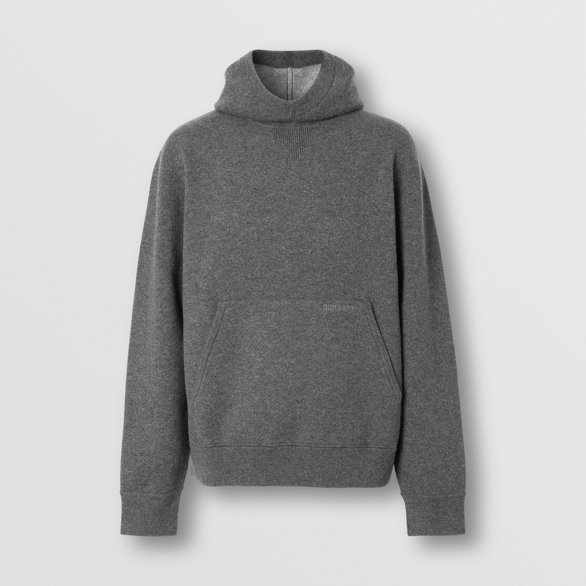 Logo Detail Cashmere Blend Oversized Hoodie - 1