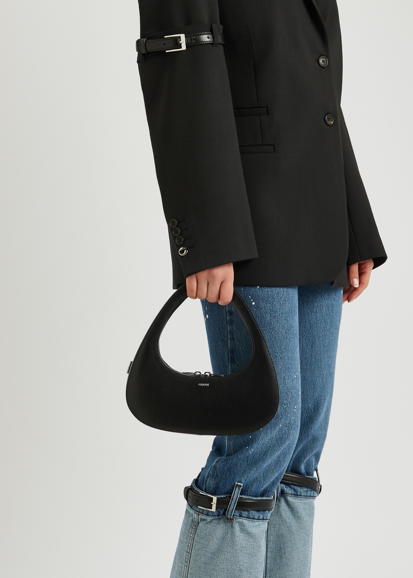Baguette Swipe leather top handle bag - 5