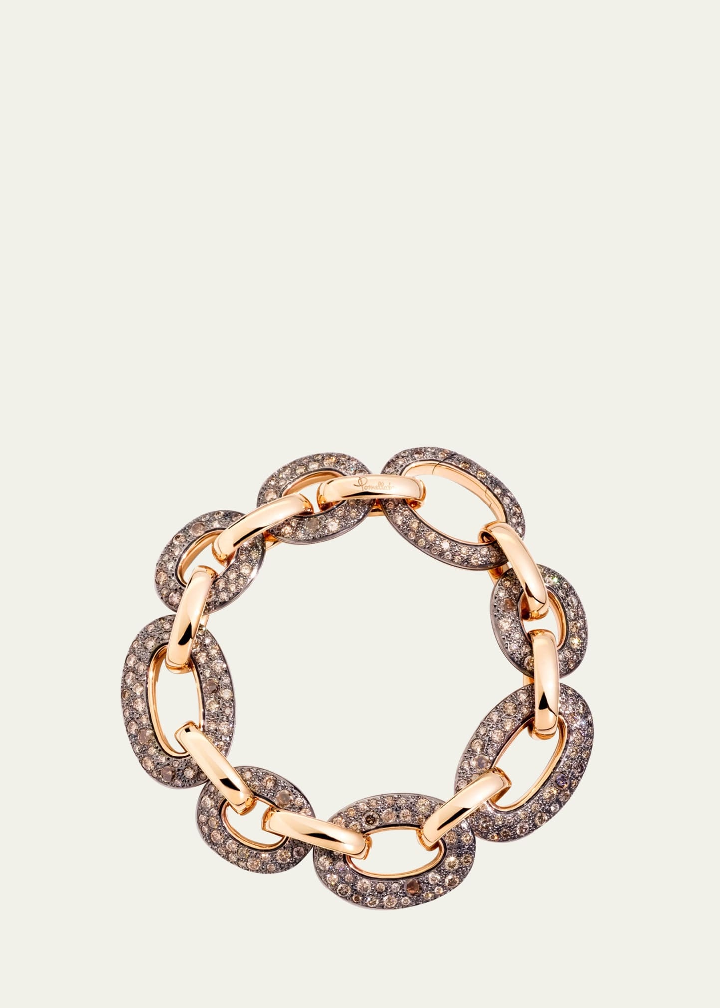 18K Catene Brown Diamond Link Bracelet - 1