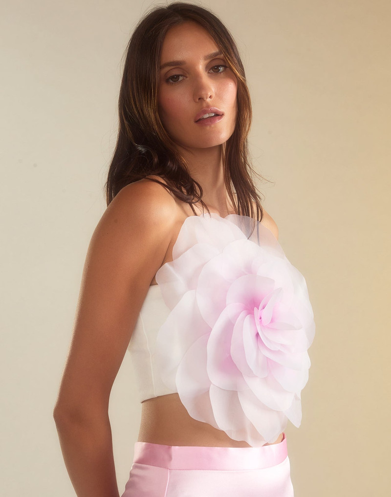 Gradient Organza Flower Bandeau 1