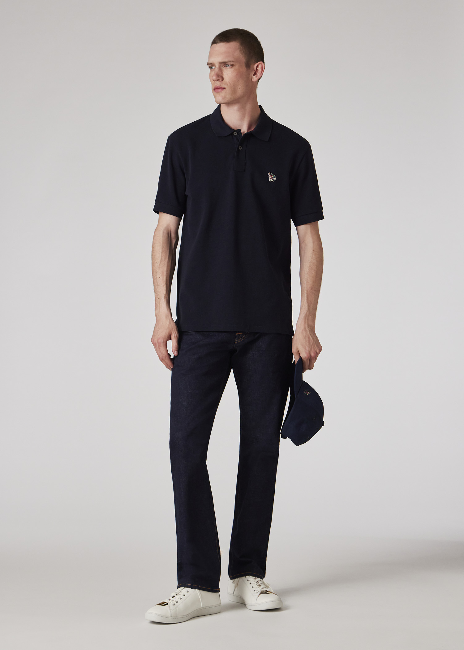 Dark Navy Cotton-Piqué Zebra Logo Polo Shirt - 4