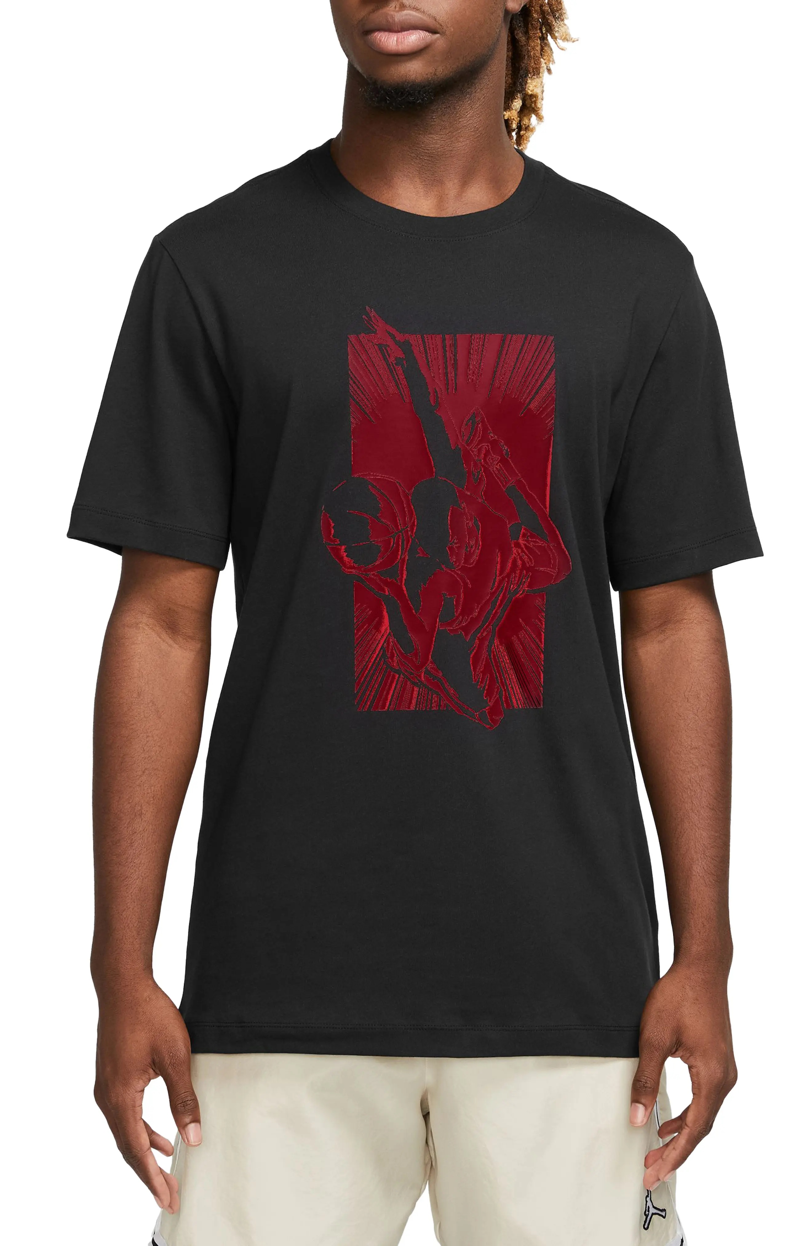 GFX Graphic Cotton Tee in Black/Gym Red/Gym Red - 1