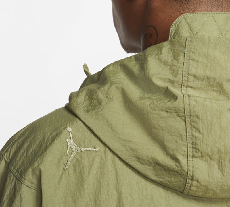 Men's Air Jordan Sport DNA Half Zipper Woven Dark Green Jacket CD5729-370 - 5