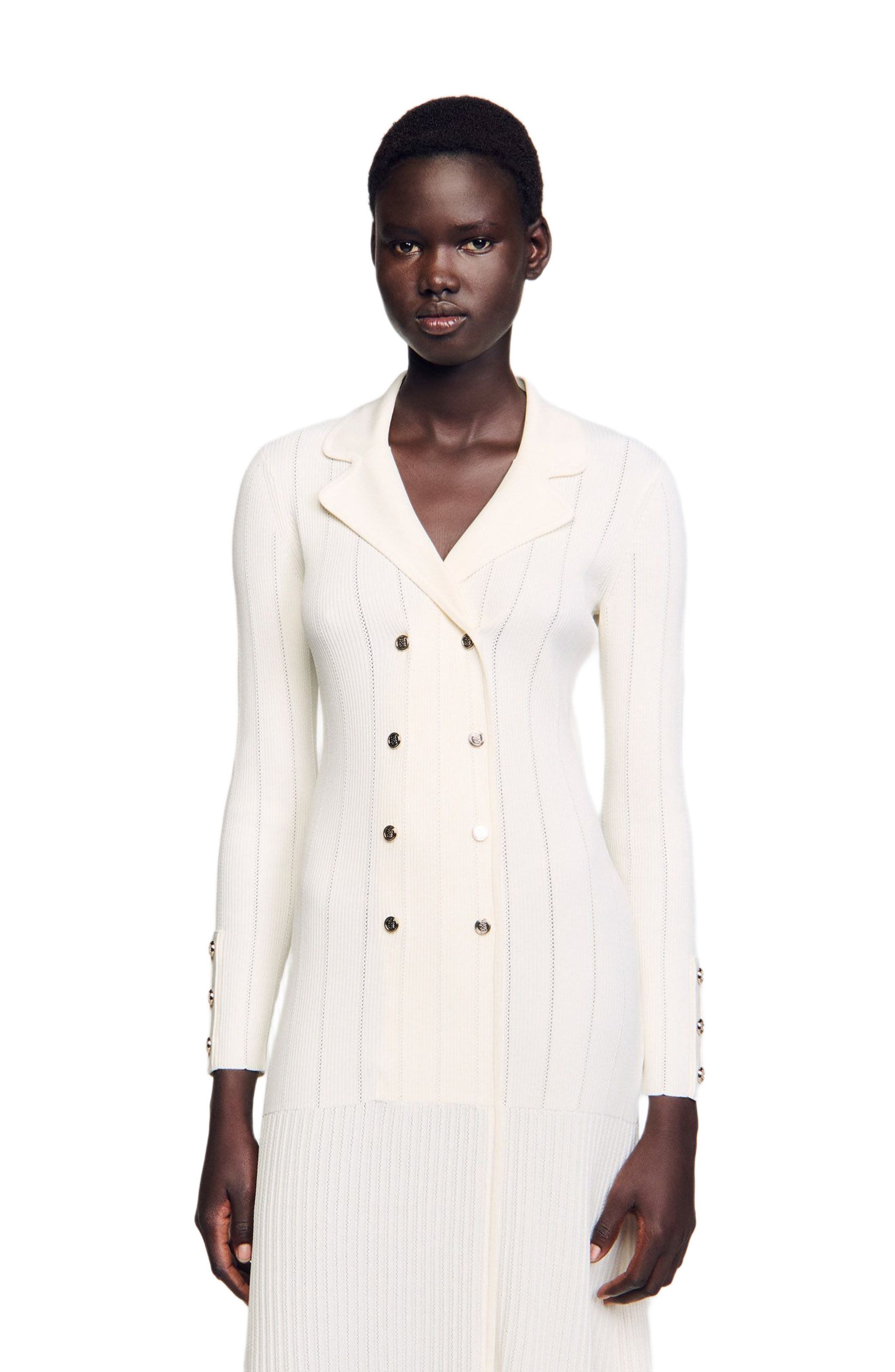 SANDRO Knit maxi dress in Ecru at Nordstrom - 3