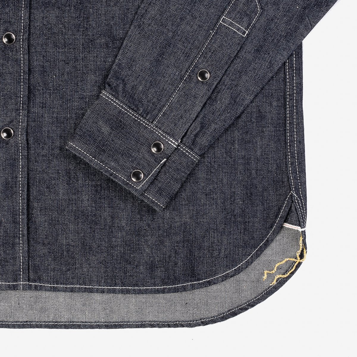 IHSH-320-IND 10oz Selvedge Denim Western Shirt - Indigo - 7
