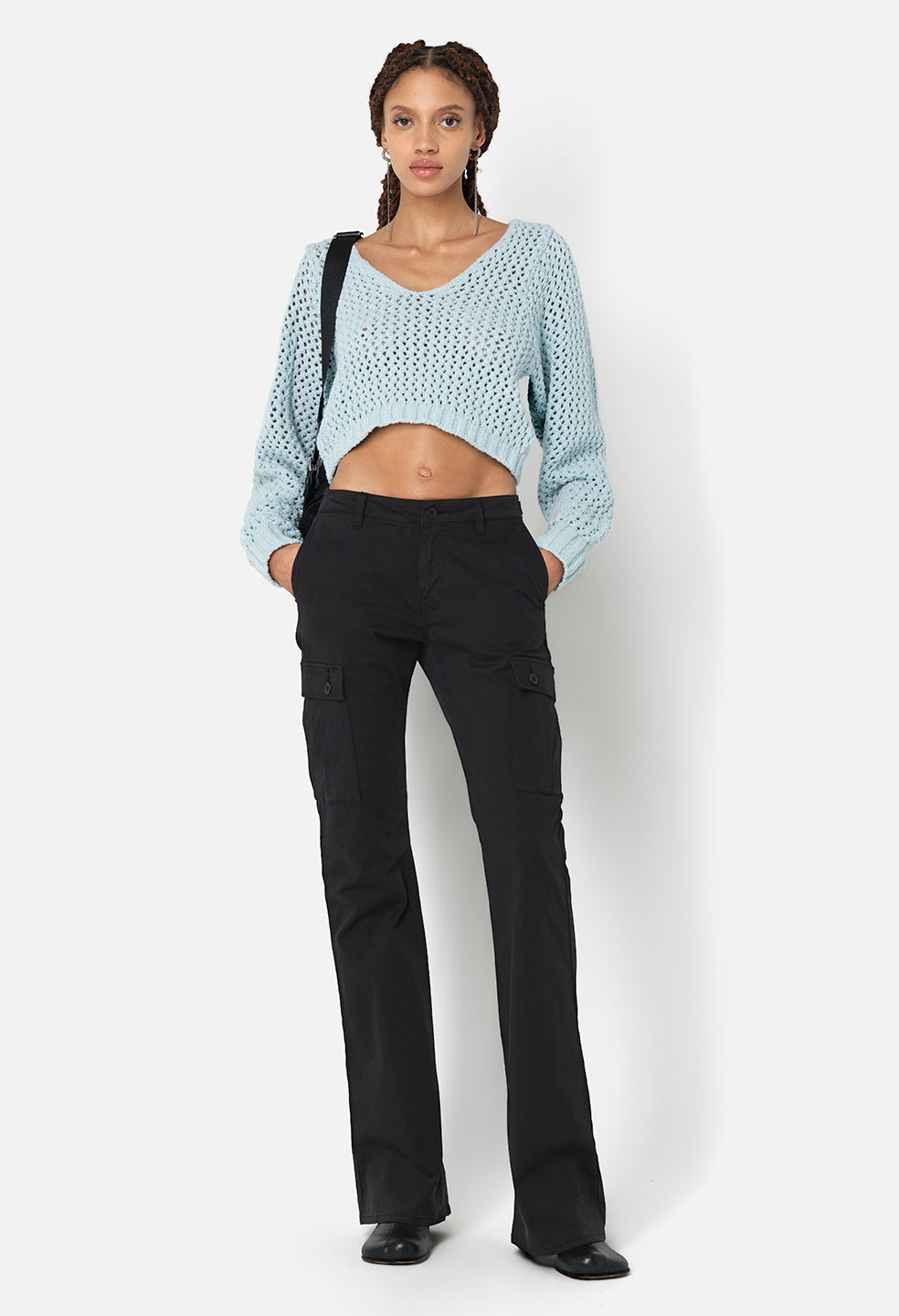 FOAM BOUCLE CROPPED SWEATER - 3