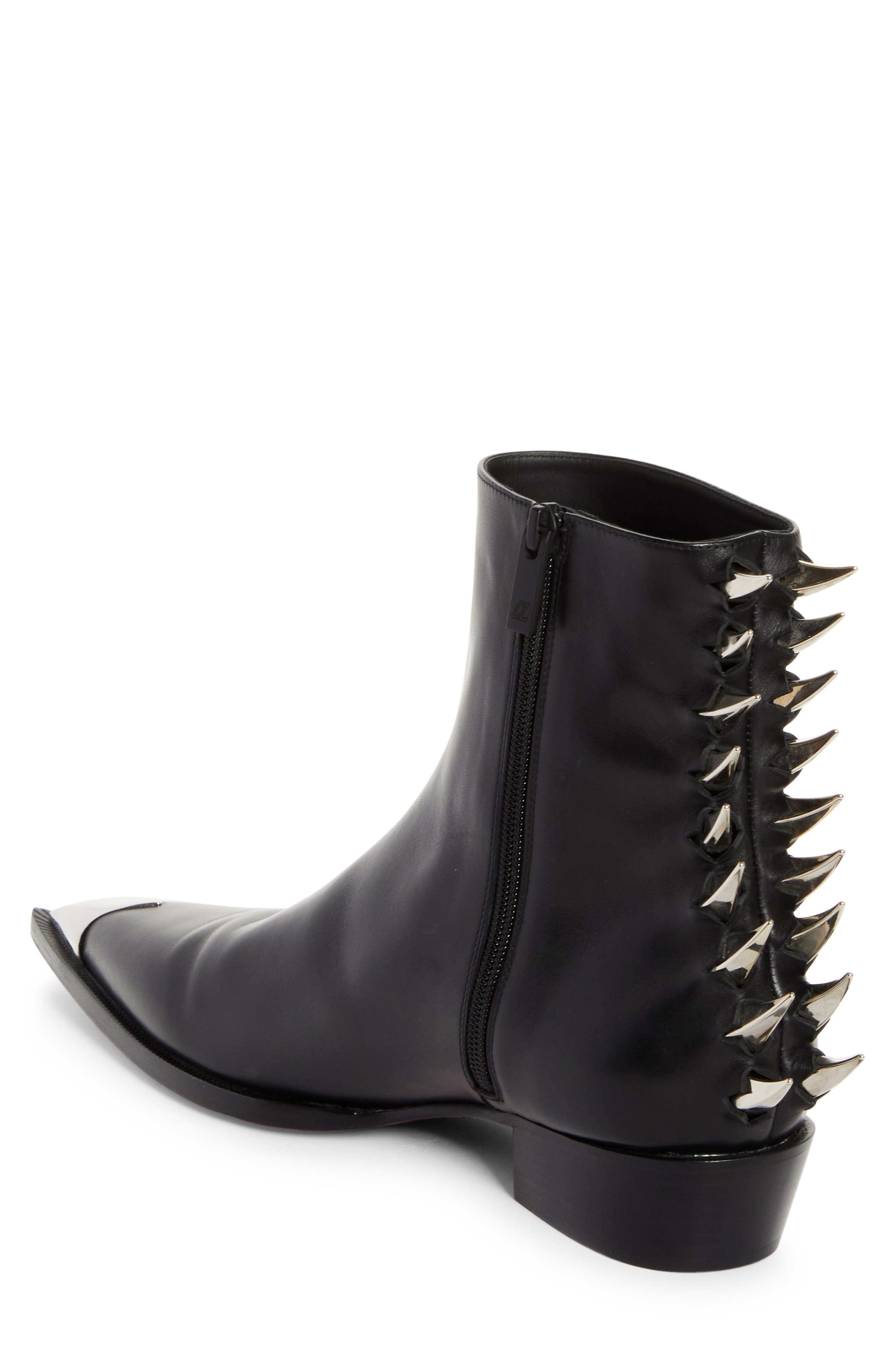 Christian Louboutin Mr Clawiss Spike Pointy Cap Toe Boot in Black at Nordstrom - 2
