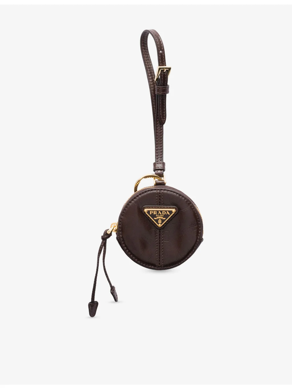 Round Mini Leather Pouch - 1