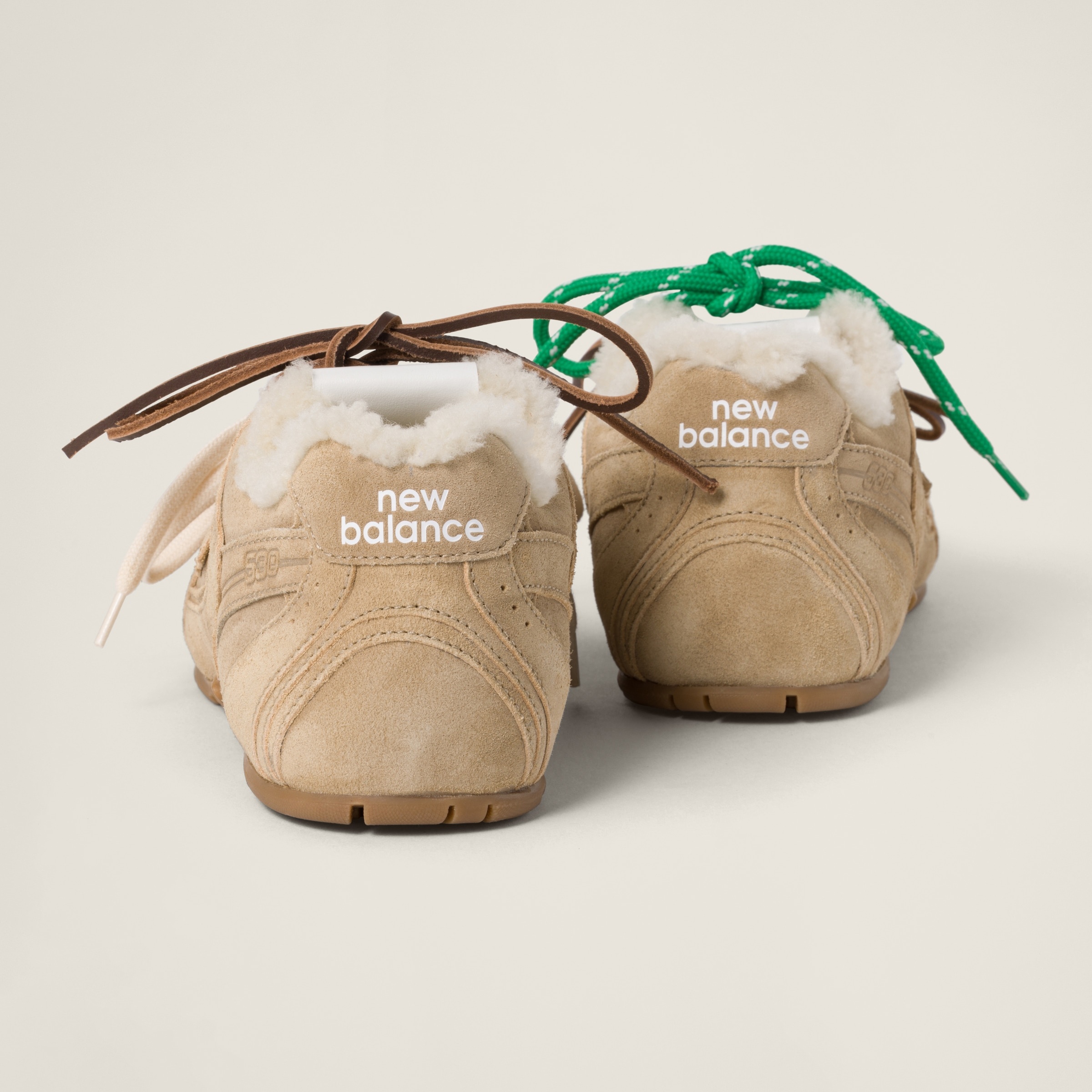 New Balance X Miu Miu 530 SL bleached leather sneakers - 3