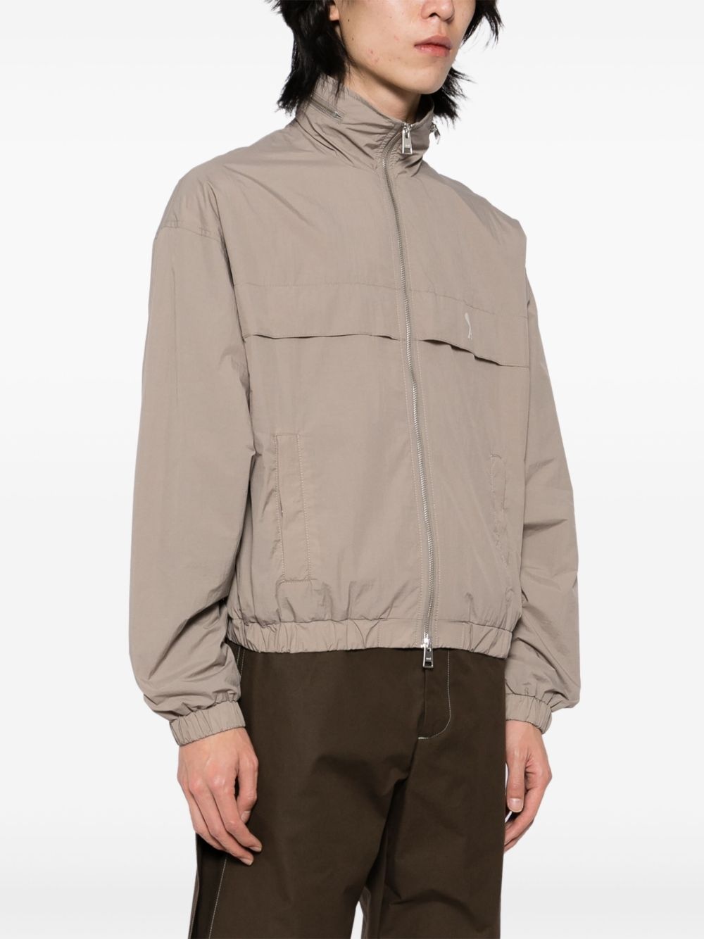 logo-print windbreaker - 3