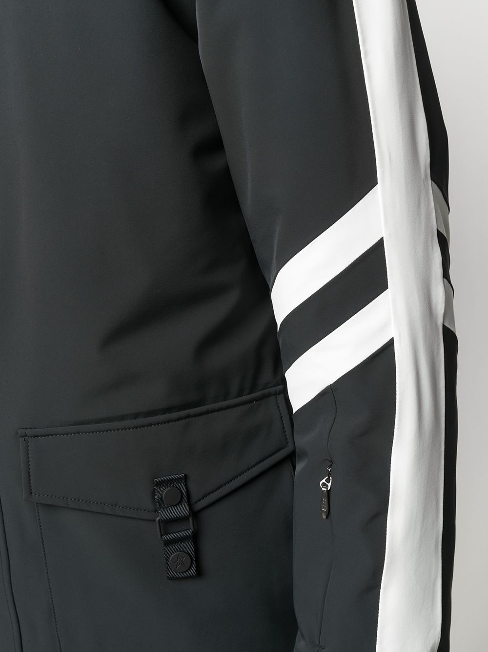 side stripe detail hooded jacket - 5
