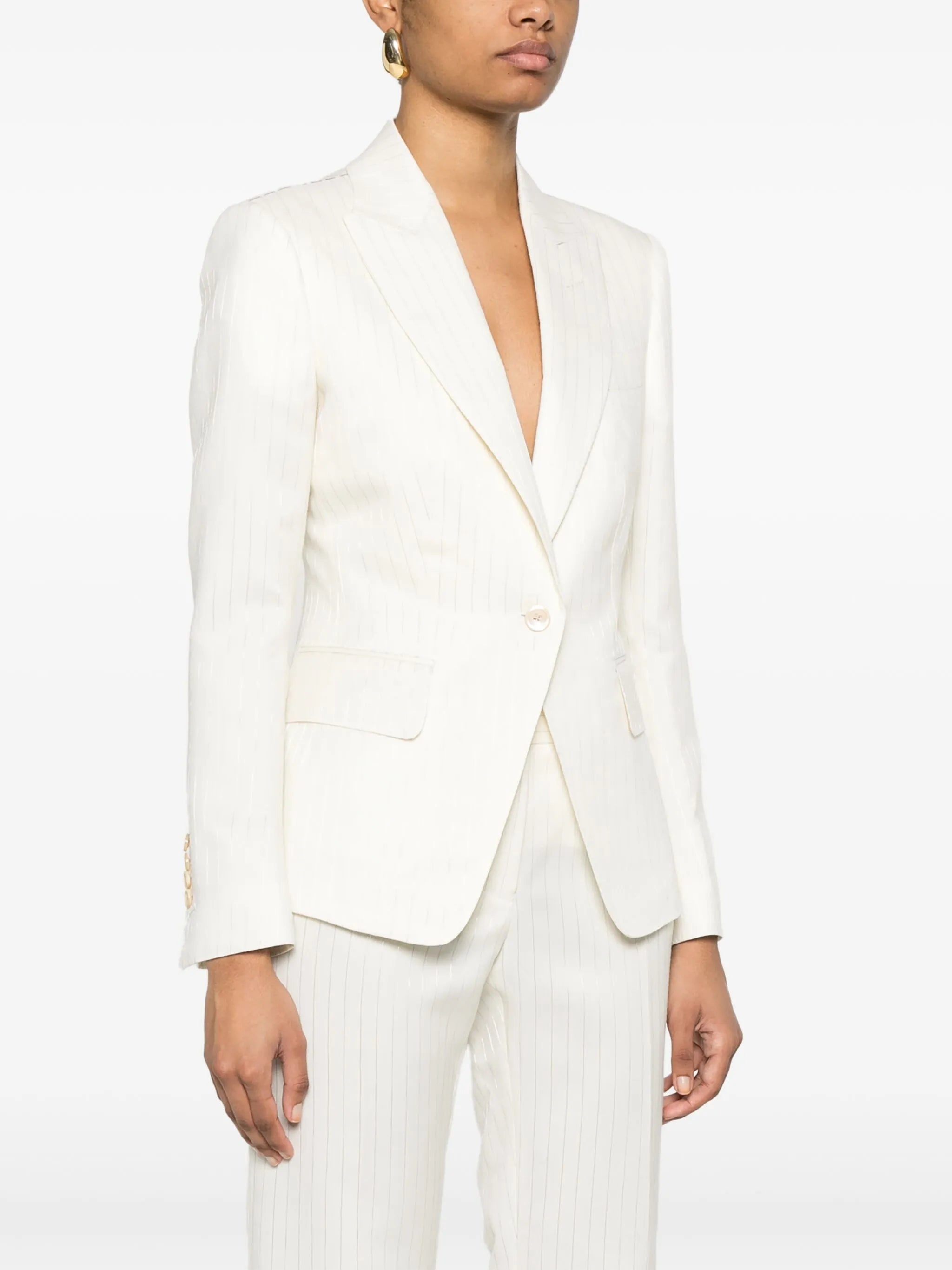 Pinstriped Blazer - 2